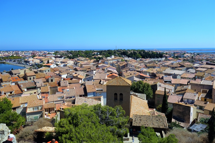 Vue panoramique, tour Barberousse, Gruissan