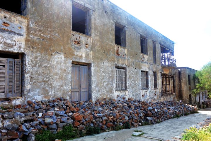 Le dortoir des lépreux Spinalonga