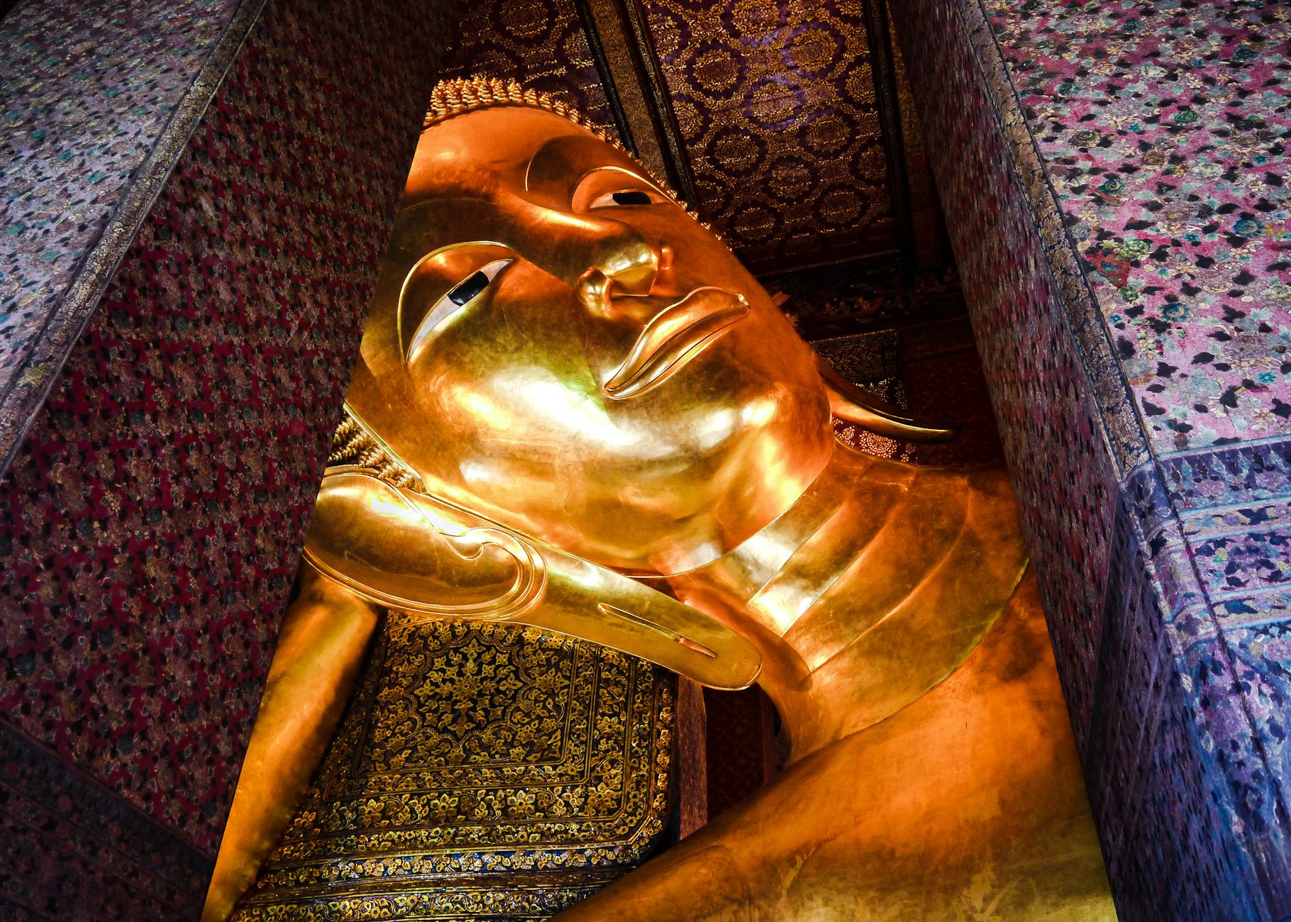 Bouddha couché, wat pho, Thaïlande