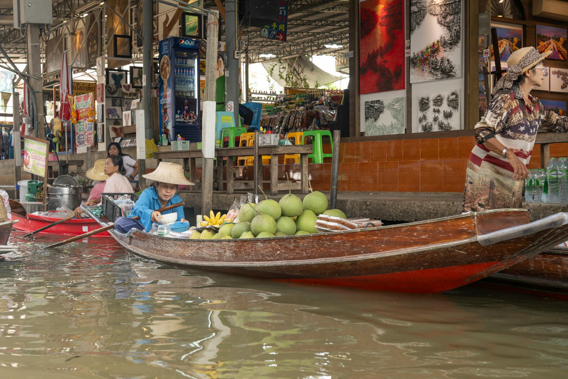les marchés flottants de Bangkok Thaïlande