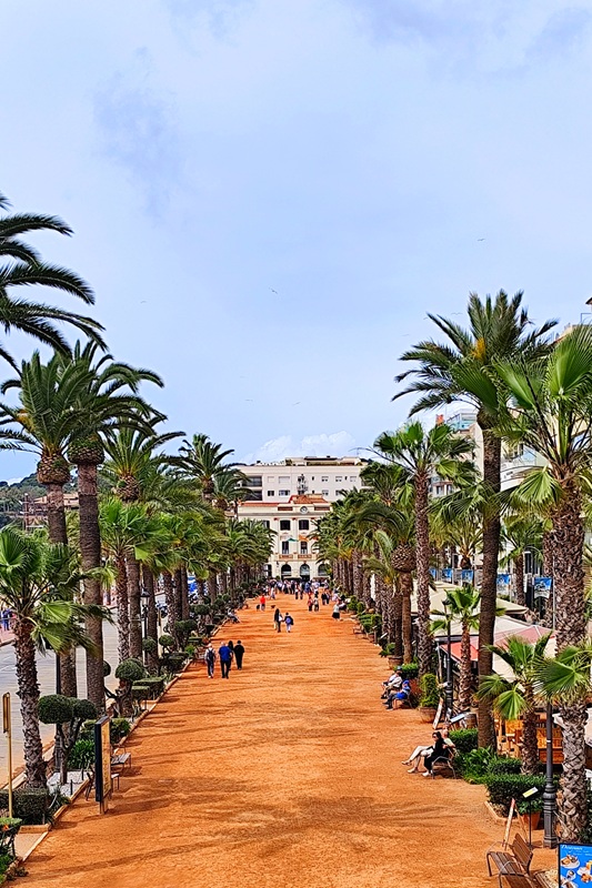 La promenade Mossèn Jacint Verdaguer bordée de commerces et restaurants, Lloret de Mar