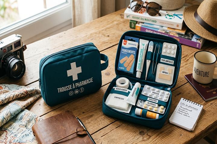 Santé en voyage, la trousse à pharmacie